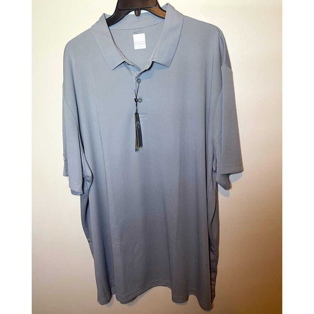Callaway Opti-Dri Golf Polo Shirt Mens 4XL Big & Tall Gray Solid